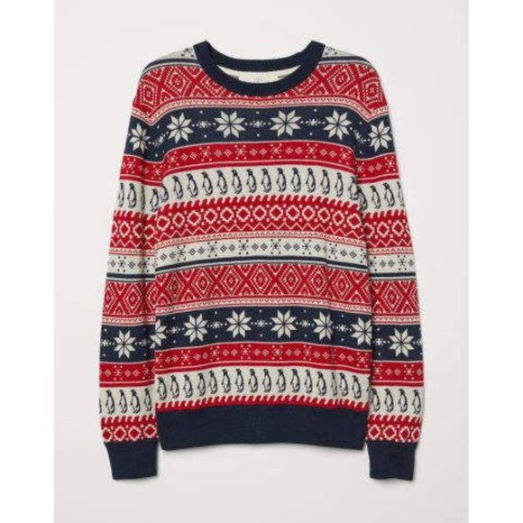 Men's H&M LOGG Penguin Holiday Sweater - Picture 2 of 12